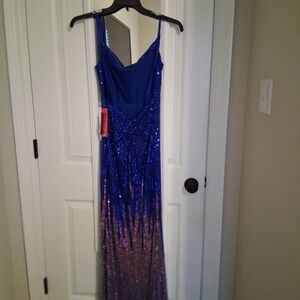 Dazzling Blue and Purple Sequin Dress